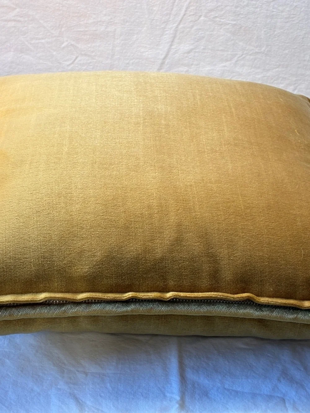 Gold Velvet vintage Throw Pillow